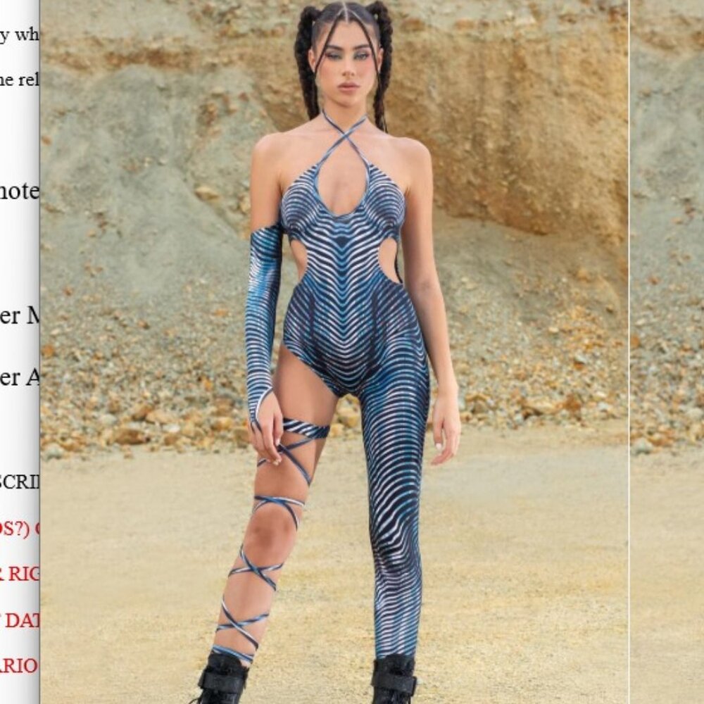 Cheeky Asymmetric Catsuit (Badinka) - New